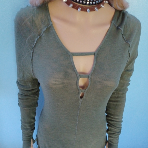 Intimately Free people L cut-out tunic top - Picture 4 of 8